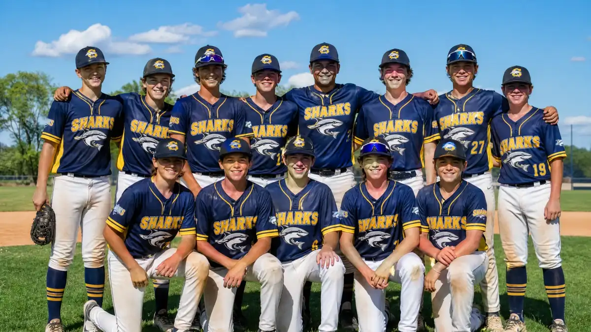 Home Riverside Eagles Youth Baseball League custom sublimated uniforms - 240 jerseys with team logos and numbers