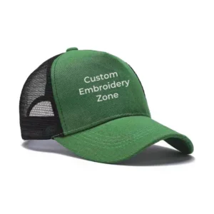 Bulk mesh trucker hat with custom logo placeholder for wholesale group orders