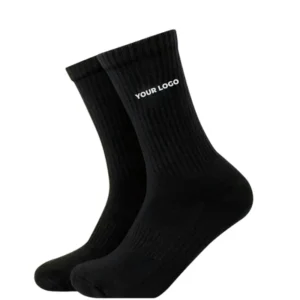 Custom sports socks bulk with woven logo placement placeholders for athletic team accessories
