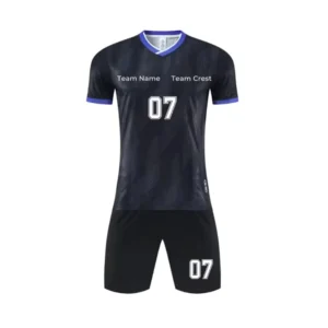 Custom sublimated soccer jerseys bulk with front team logo placeholders for athletic club uniforms