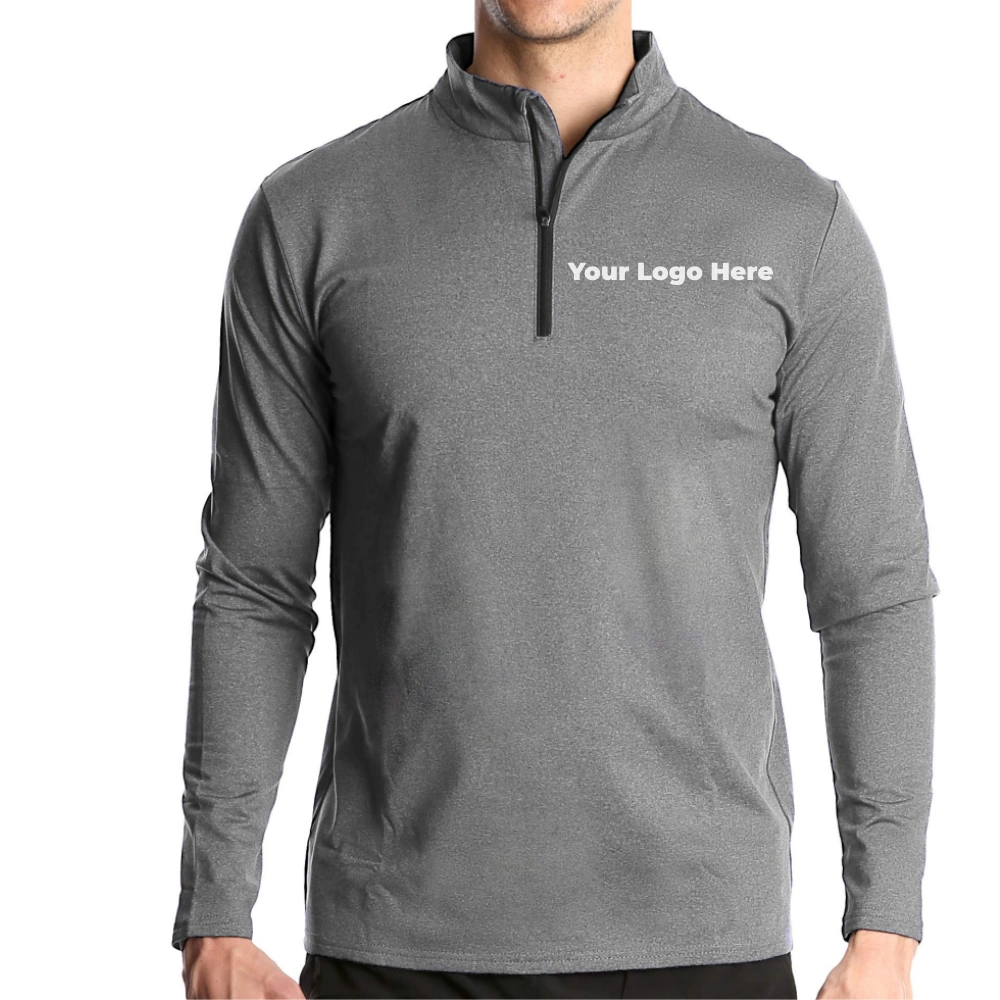 TeamGearCustom Custom Quarter-Zip Tech Pullovers Wholesale Custom quarter-zip tech pullovers wholesale with chest embroidered brand logo placeholders