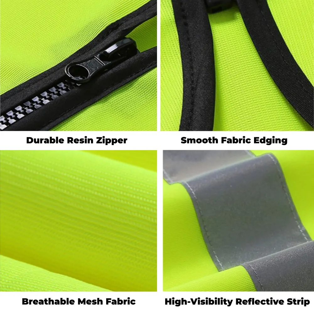 Bulk Reflective Workwear Uniforms Pocket Details custom high visibility safety vests wholesale & bulk reflective workwear