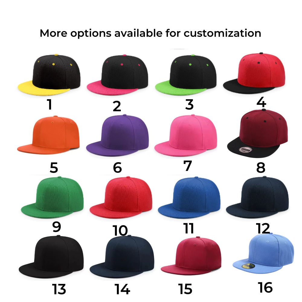Retro Snapback Caps Wholesale Color Options Available solid and two-tone fabric color choices for retro snapback caps wholesale