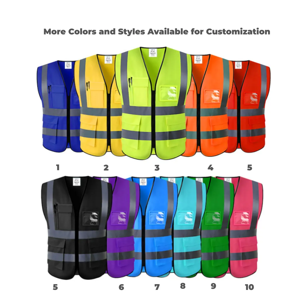 Custom High-Visibility Safety Vests Wholesale Colors Available neon lime green and high visibility safety orange fabric swatches for custom high-visibility safety vests wholesale bulk orders